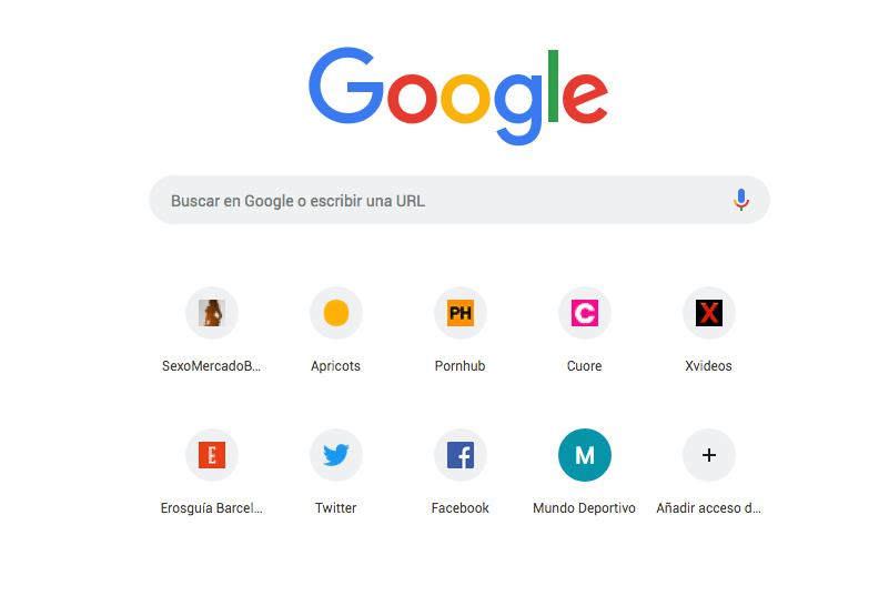 página de inicio de google